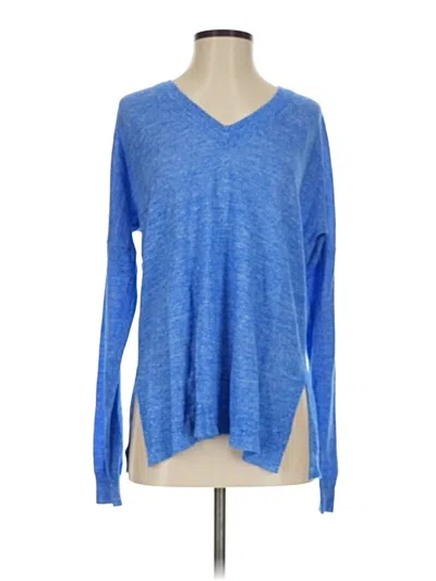 Pre-owned Jcrew Wool Pullover Sweater In Blue