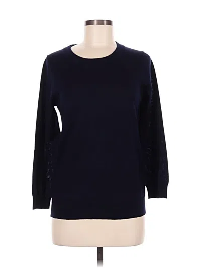 Pre-owned Jcrew Wool Pullover Sweater In Blue