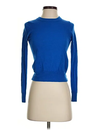Pre-owned Jcrew Wool Pullover Sweater In Blue