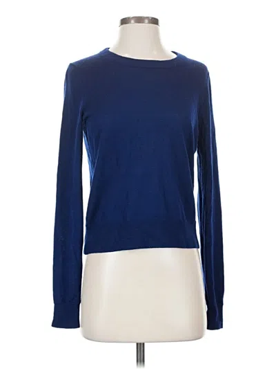 Pre-owned Jcrew Wool Pullover Sweater In Blue