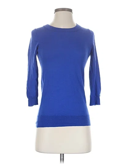 Pre-owned Jcrew Wool Pullover Sweater In Blue