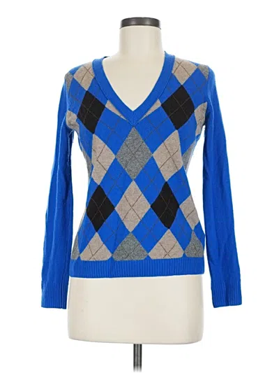 Pre-owned Jcrew Wool Pullover Sweater In Blue