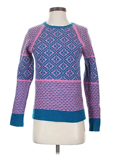 Pre-owned Jcrew Wool Pullover Sweater In Blue