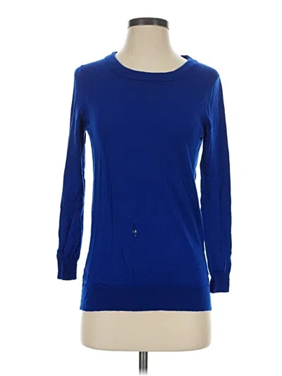 Pre-owned Jcrew Wool Pullover Sweater In Blue