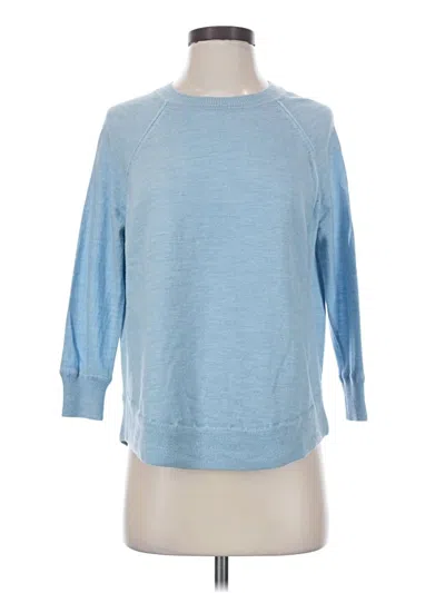 Pre-owned Jcrew Wool Pullover Sweater In Blue