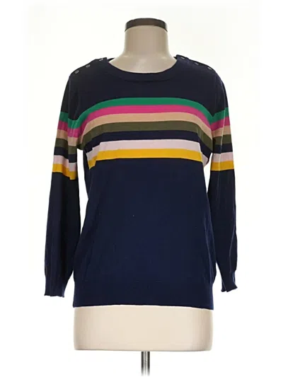 Pre-owned Jcrew Wool Pullover Sweater In Blue