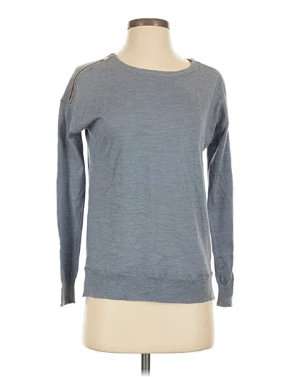 Pre-owned Jcrew Wool Pullover Sweater In Blue
