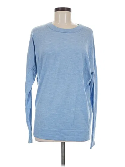 Pre-owned Jcrew Wool Pullover Sweater In Blue
