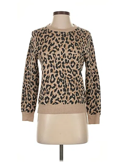 Pre-owned Jcrew Wool Pullover Sweater In Brown