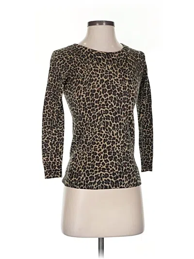 Pre-owned Jcrew Wool Pullover Sweater In Brown