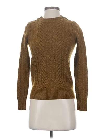 Pre-owned Jcrew Wool Pullover Sweater In Brown