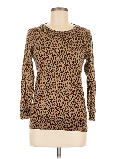 Pre-owned Jcrew Wool Pullover Sweater In Brown