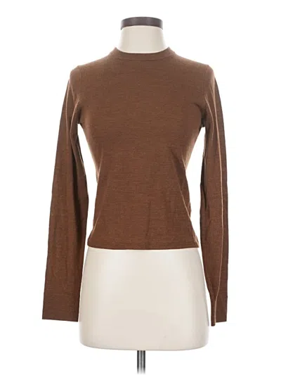 Pre-owned Jcrew Wool Pullover Sweater In Brown