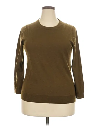 Pre-owned Jcrew Wool Pullover Sweater In Brown