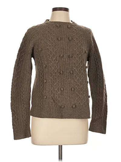 Pre-owned Jcrew Wool Pullover Sweater In Brown