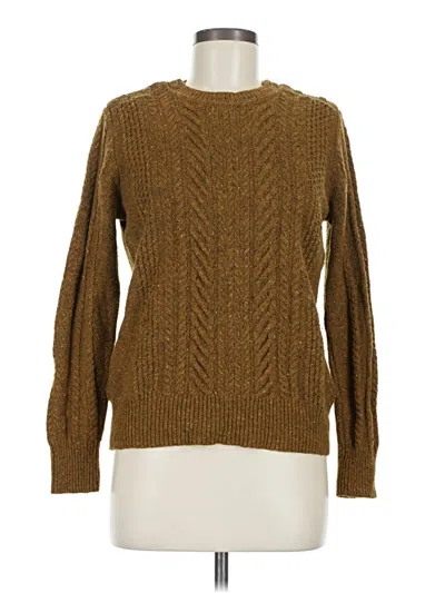 Pre-owned Jcrew Wool Pullover Sweater In Brown