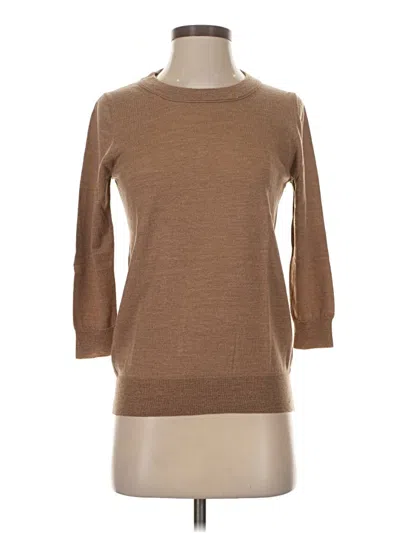 Pre-owned Jcrew Wool Pullover Sweater In Brown