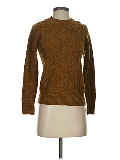 Pre-owned Jcrew Wool Pullover Sweater In Brown