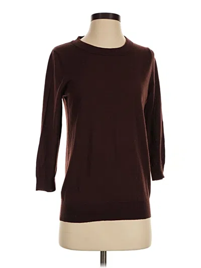 Pre-owned Jcrew Wool Pullover Sweater In Brown