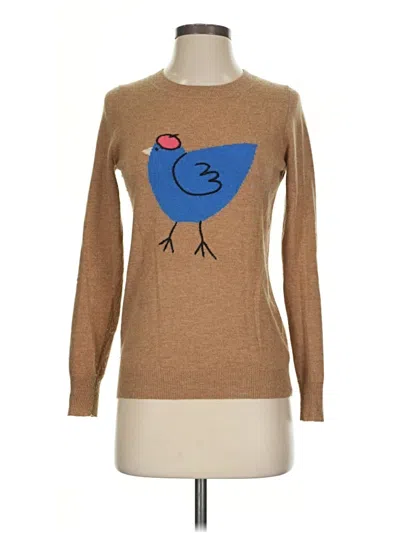 Pre-owned Jcrew Wool Pullover Sweater In Brown