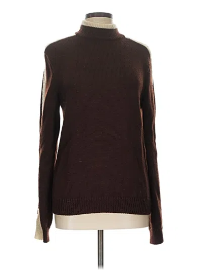 Pre-owned Jcrew Wool Pullover Sweater In Brown