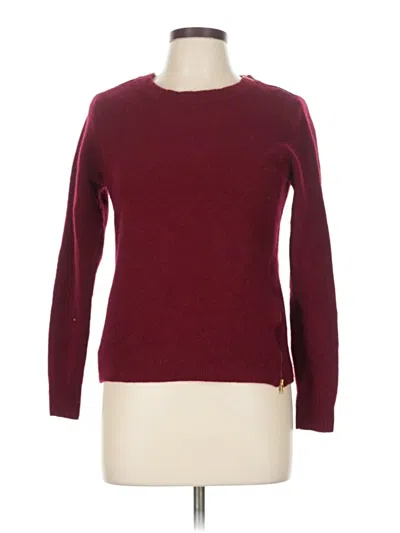 Pre-owned Jcrew Wool Pullover Sweater In Burgundy