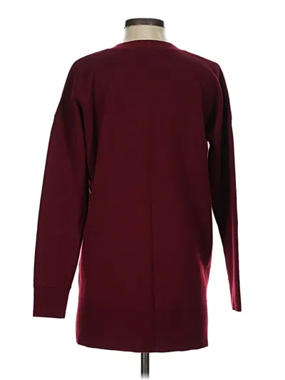 Pre-owned Jcrew Wool Pullover Sweater In Burgundy