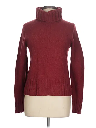 Pre-owned Jcrew Wool Pullover Sweater In Burgundy