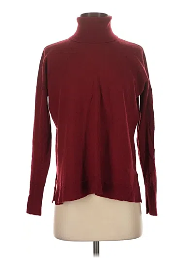 Pre-owned Jcrew Wool Pullover Sweater In Burgundy