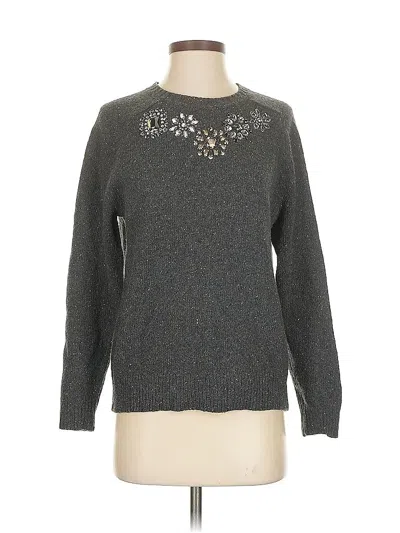 Pre-owned Jcrew Wool Pullover Sweater In Gray