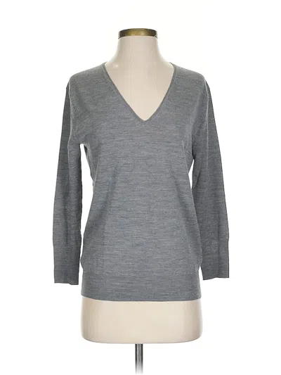 Pre-owned Jcrew Wool Pullover Sweater In Gray