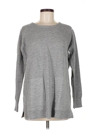 Pre-owned Jcrew Wool Pullover Sweater In Gray