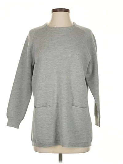 Pre-owned Jcrew Wool Pullover Sweater In Gray