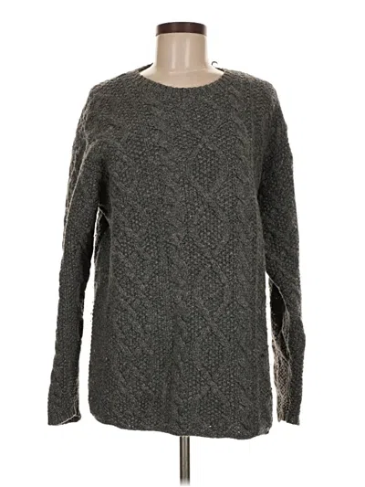 Pre-owned Jcrew Wool Pullover Sweater In Gray