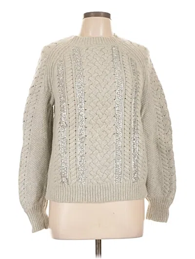 Pre-owned Jcrew Wool Pullover Sweater In Gray
