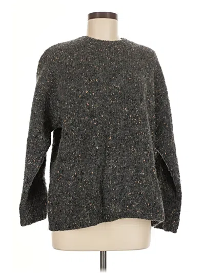 Pre-owned Jcrew Wool Pullover Sweater In Gray