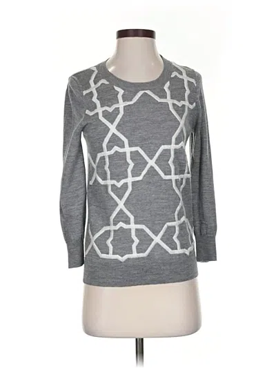 Pre-owned Jcrew Wool Pullover Sweater In Gray