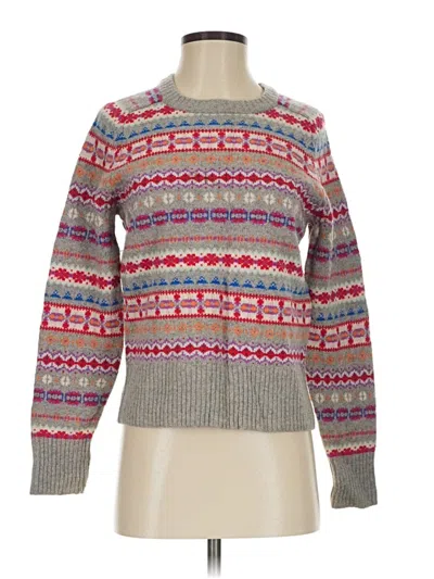Pre-owned Jcrew Wool Pullover Sweater In Gray