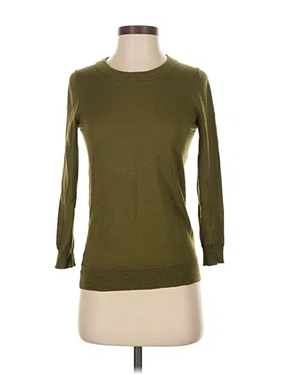 Pre-owned Jcrew Wool Pullover Sweater In Green