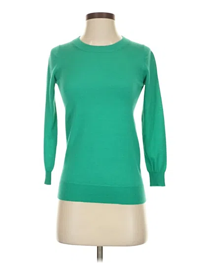 Pre-owned Jcrew Wool Pullover Sweater In Green