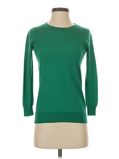 Pre-owned Jcrew Wool Pullover Sweater In Green