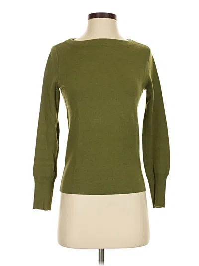 Pre-owned Jcrew Wool Pullover Sweater In Green
