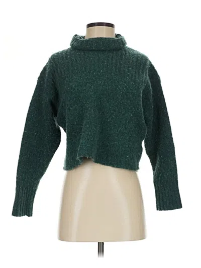 Pre-owned Jcrew Wool Pullover Sweater In Green
