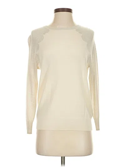 Pre-owned Jcrew Wool Pullover Sweater In Ivory