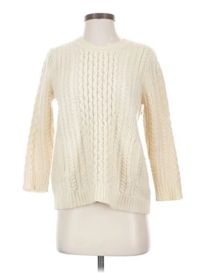 Pre-owned Jcrew Wool Pullover Sweater In Ivory