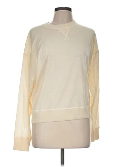 Pre-owned Jcrew Wool Pullover Sweater In Ivory
