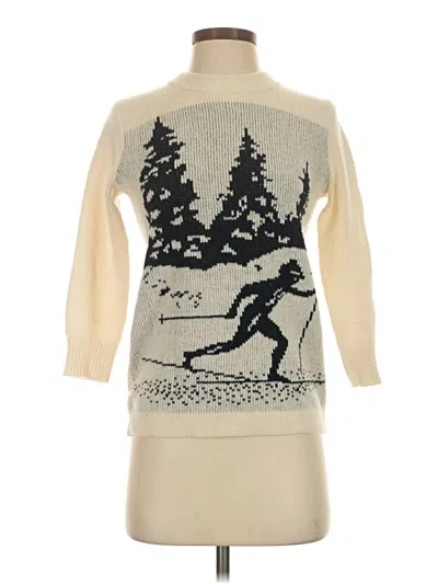 Pre-owned Jcrew Wool Pullover Sweater In Ivory
