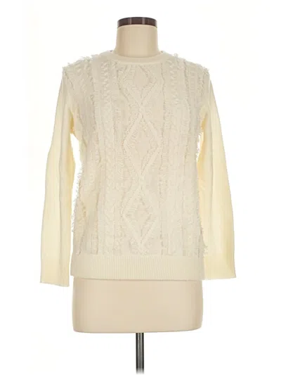 Pre-owned Jcrew Wool Pullover Sweater In Ivory