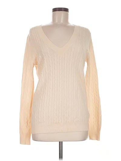 Pre-owned Jcrew Wool Pullover Sweater In Ivory