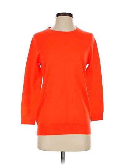Pre-owned Jcrew Wool Pullover Sweater In Orange